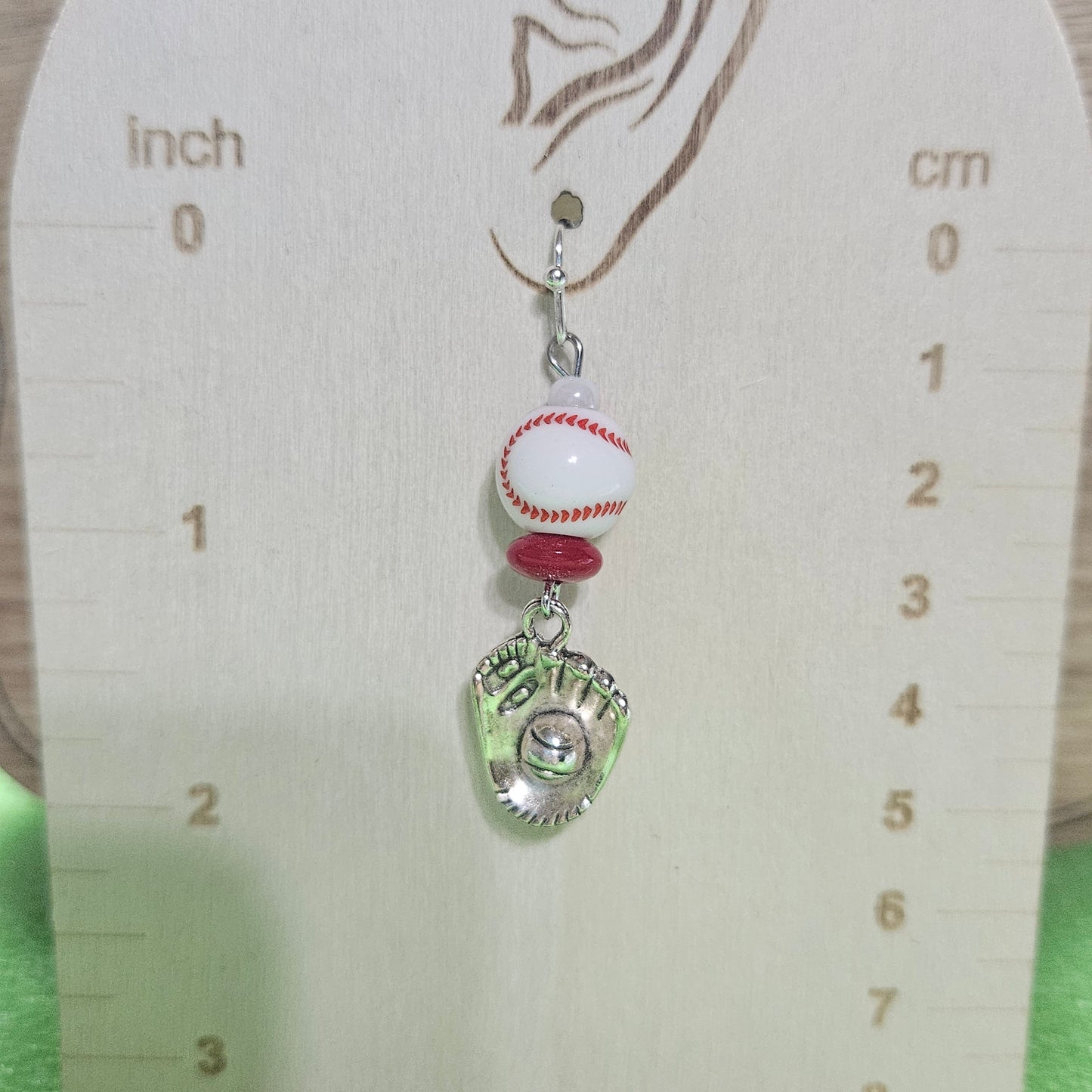 Baseball earrings