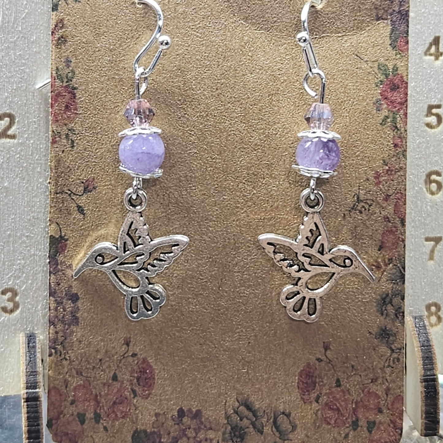 Amethysts dangle earrings