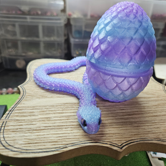 3d printed  purple  snake