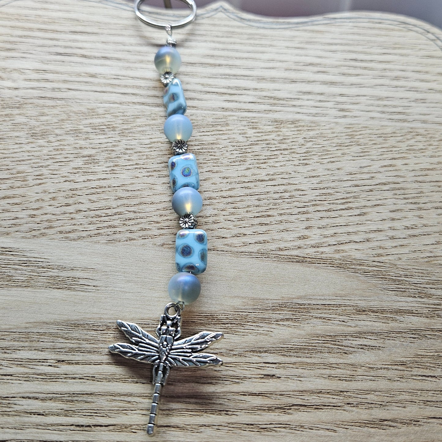 Blue Dragonfly Keychain