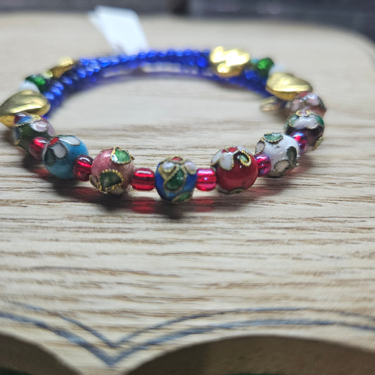 Multi colored  beaded bracelet