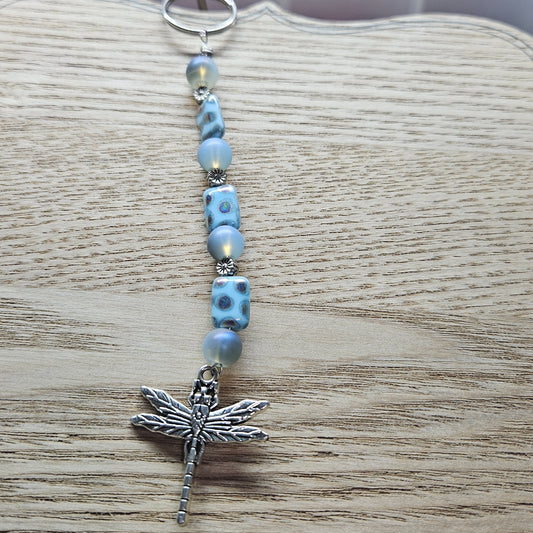 Blue Dragonfly  Keychain